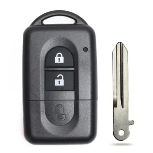 Nissan Smart Remote Key 2 Button Features: 2 button design 433Mhz frequency PCF7936 and HITAG2 ID46 chips Part numbers: 285E34X00A, 285E3EB30A This remote key provides convenient access and secure control for compatible Nissan vehicles.