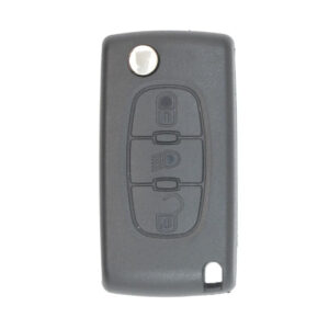 Peugeot Flip Remote Key Shell 3 Button Headlight Battery Holder