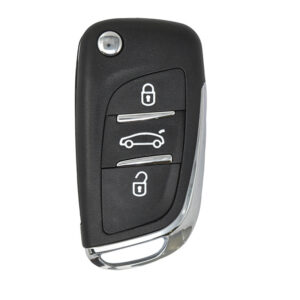 Peugeot Flip Remote Key Shell Chrome Without Battery Holder