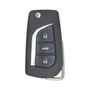 Toyota Corolla Flip Remote Key Shell 3 Buttons 2016 With Battery Holder