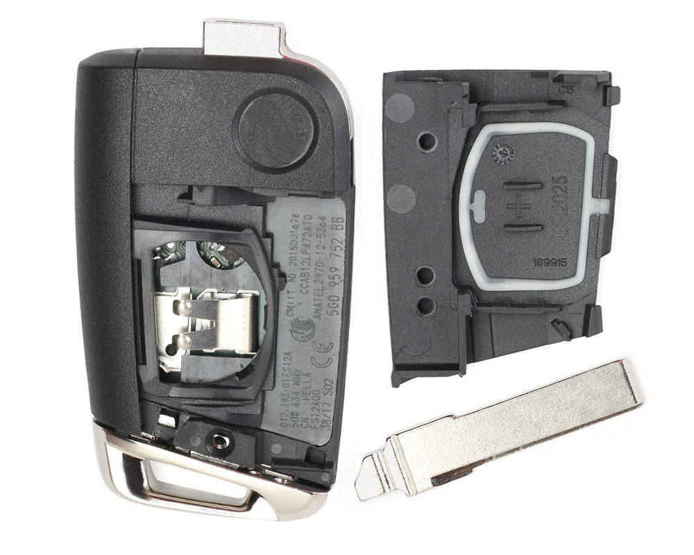 VW MQB Flip Remote Key Shell 3 Button HU66 Type VW MQB Flip Remote Key Shell 3 Button HU66 Type - Image 3