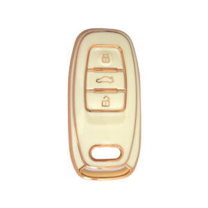 Audi Smart TPU Nano Silicone Remote Cover 3 Buttons White Color