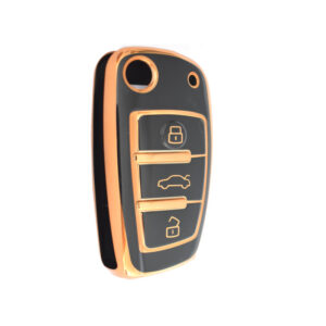 Audi Switchblade TPU Nano Silicone Remote Cover 3 Buttons Black Color