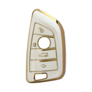 BMW FEM TPU Nano Silicone Remote Cover 4 Buttons White Color