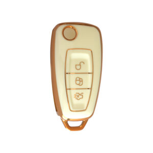 Ford Switchblade TPU Nano Silicone Remote Cover 3 Buttons White Color