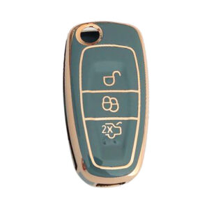 Ford  TPU Nano Silicone Remote Cover 3 Buttons Gray color