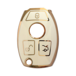 Mercedes  TPU Nano Silicone Remote Cover 3 Buttons White Color