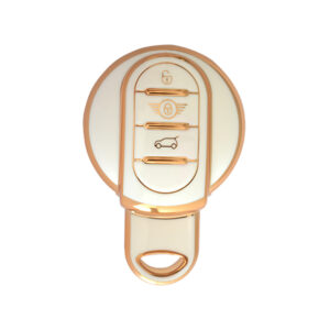 Mini Cooper TPU Nano Silicone Remote Cover 3 Buttons White Color