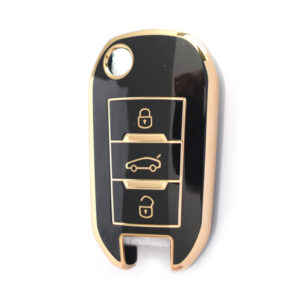 Peugeot Citroen Switchblade TPU Nano Silicone Remote Cover 3 Buttons Black Color