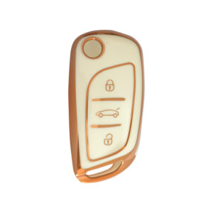 Peugeot Citroen Switchblade TPU Nano Silicone Remote Cover 3 Buttons White Color