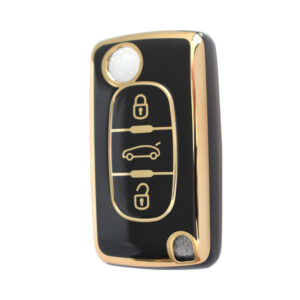 Peugeot Switchblade TPU Nano Silicone Remote Cover 3 Buttons Black Color