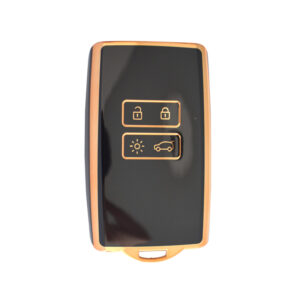 Renault Card Remote TPU Nano Silicone Remote Cover 4 Buttons Black Color