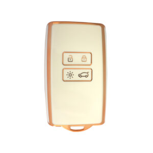 Renault Card Remote TPU Nano Silicone Remote Cover 4 Buttons White Color