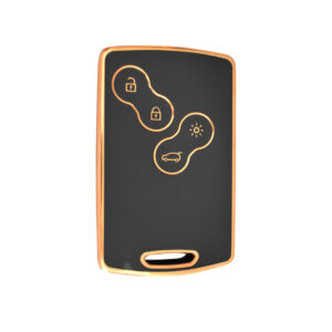 Renault Card Remote TPU Nano Silicone Remote Cover 4 Buttons Black Color