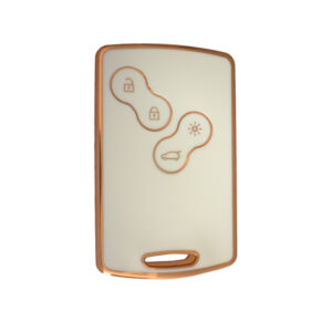 Renault Kart Remote TPU Nano Silicone Remote Cover 4 Buttons White Color
