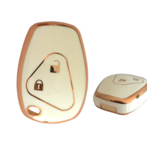 Renault Remote Control TPU Nano Silicone Remote Cover 2 Buttons White Color