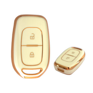 Renault Remote Control TPU Nano Silicone Remote Cover 2 Buttons White Color