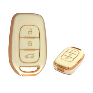 Renault  Remote Control TPU Nano Silicone Remote Cover 3 Buttons White Color