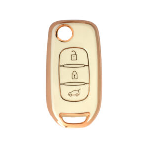 Renault Switchblade Remote TPU Nano Silicone Remote Cover 3 Buttons White Color
