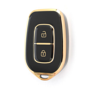 Renault  TPU Nano Silicone Remote Cover 2 Buttons Black Color