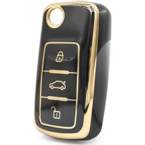 Volkswagen UDS TPU Nano Silicone Remote Cover 3 Buttons Black Color