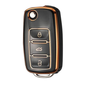 Volkswagen Smart TPU Nano Silicone Remote Cover 3 Buttons Black Color