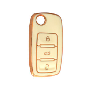 Volkswagen UDS Switchblade TPU Nano Silicone Remote Cover 3 Buttons White Color