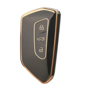Volkswagen Non-Flip TPU Nano Silicone Remote Cover 3 Button Black Color