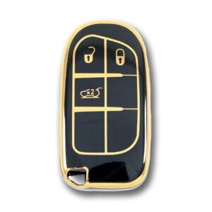 Jeep TPU Nano Silicone Remote Cover 3 Button Black Color