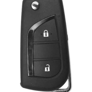 Toyota 2 Corolla Flip Remote Shell 2 Button with Battery Slot