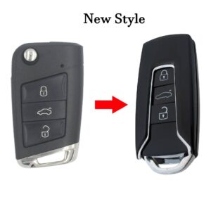 VW MQB 3 Buttons Flip Remote Shell