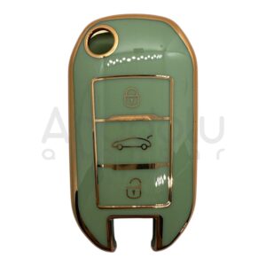 Peugeot Citro?n Flip Key Nano Silicone Case 3 Buttons Green