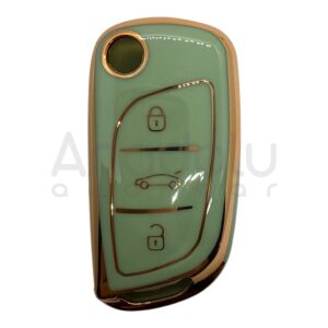 Peugeot Citro?n Flip Key Nano Silicone Case 3 Buttons Green