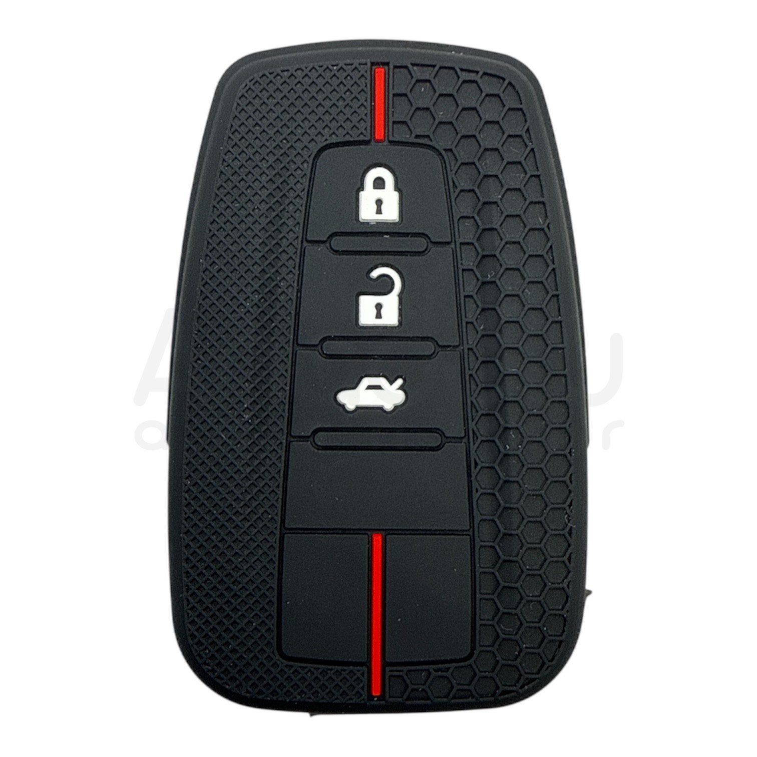Toyota Honeycomb Pattern Case 3 Button Red Toyota Honeycomb Pattern Case 3 Button Red