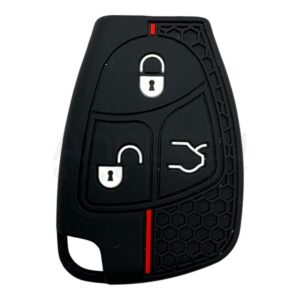Mercedes Honeycomb Pattern Case 3 Button Red