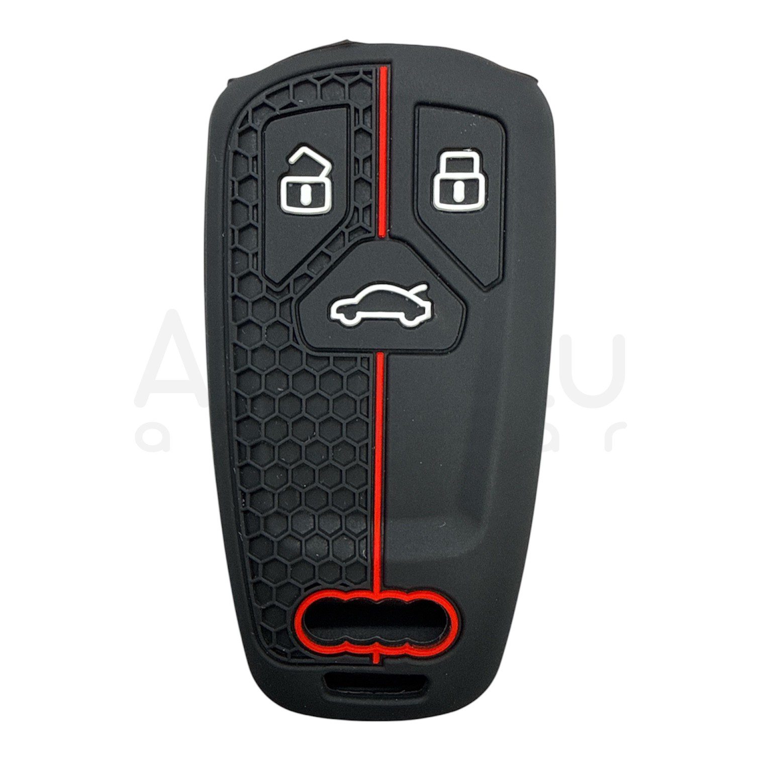 Audi Smart Honeycomb Pattern Case 3 Button Red Audi Smart Honeycomb Pattern Case 3 Button Red