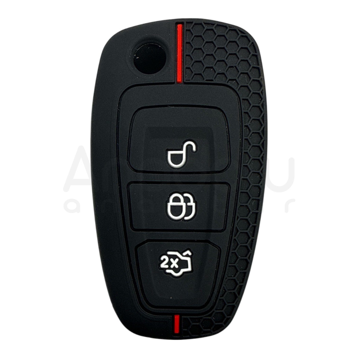 Ford Flip Key Honeycomb Pattern Case 3 Button Red Ford Flip Key Honeycomb Pattern Case 3 Button Red