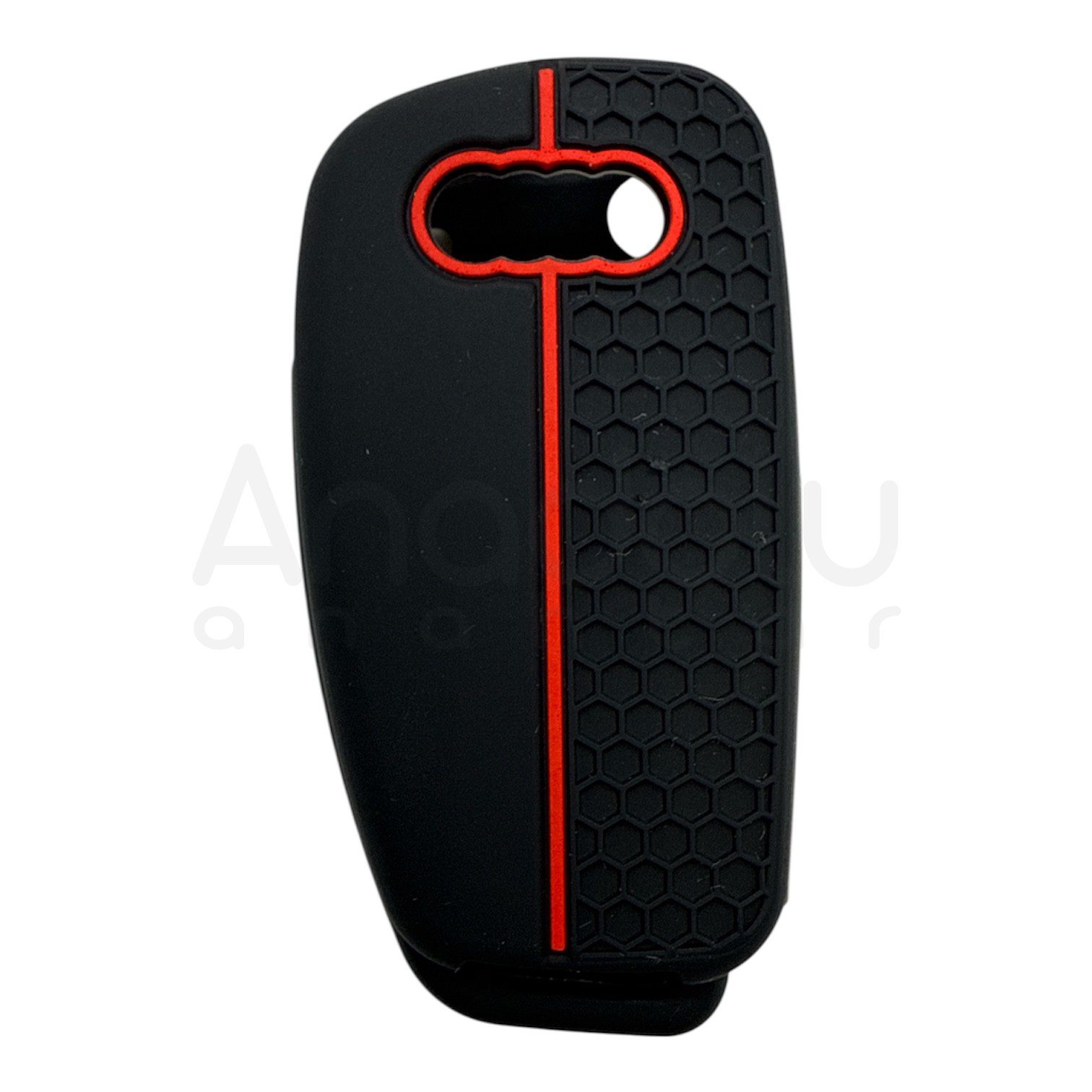 Audi Flip Key Honeycomb Pattern Case 3 Button Red Audi Flip Key Honeycomb Pattern Case 3 Button Red - Image 2