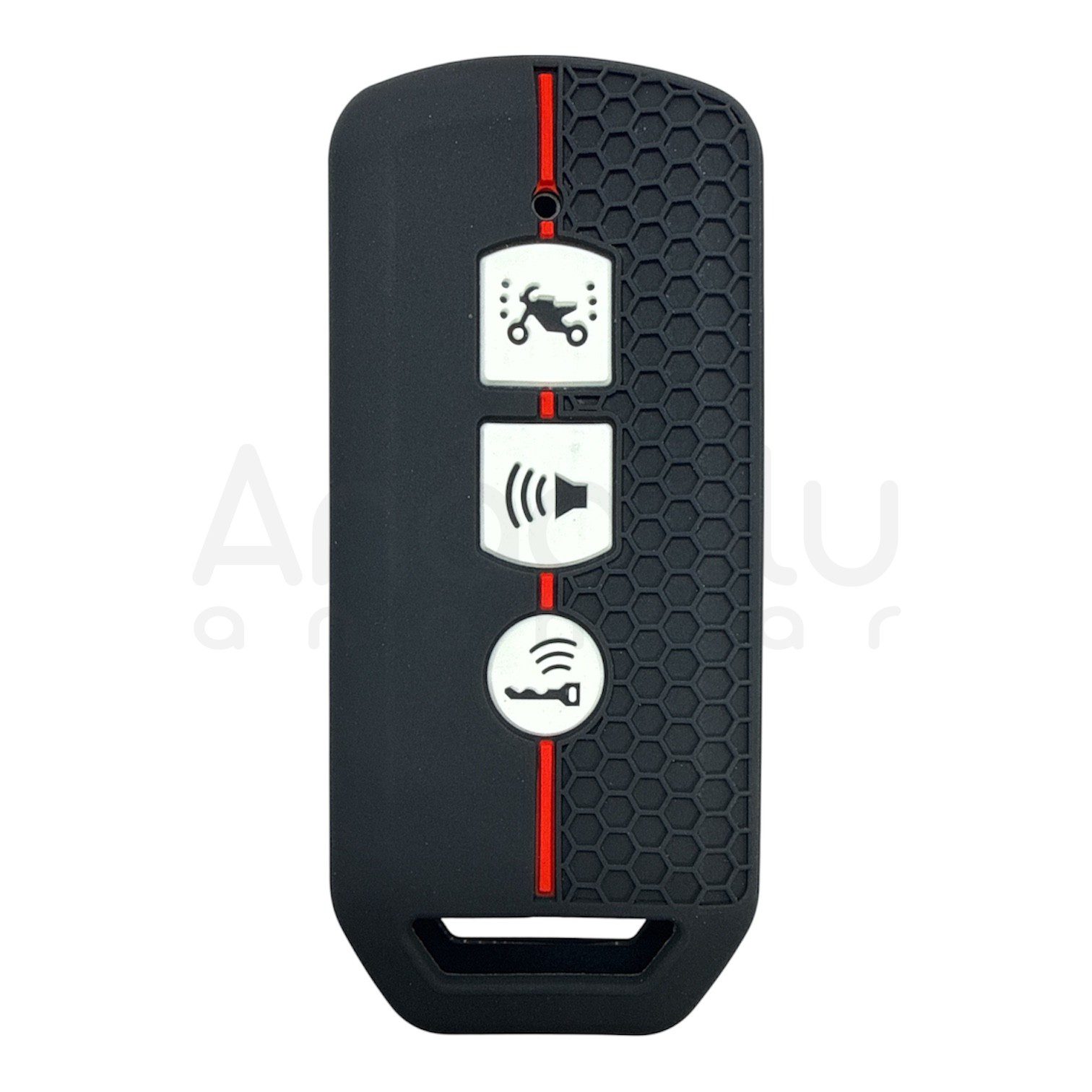 Honda Motorcycle Honeycomb Pattern Case 3 Button Red Honda Motorcycle Honeycomb Pattern Case 3 Button Red