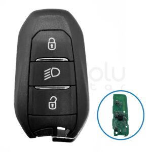 Citroen Smart Remote Case with Light 3 Button (New Model)