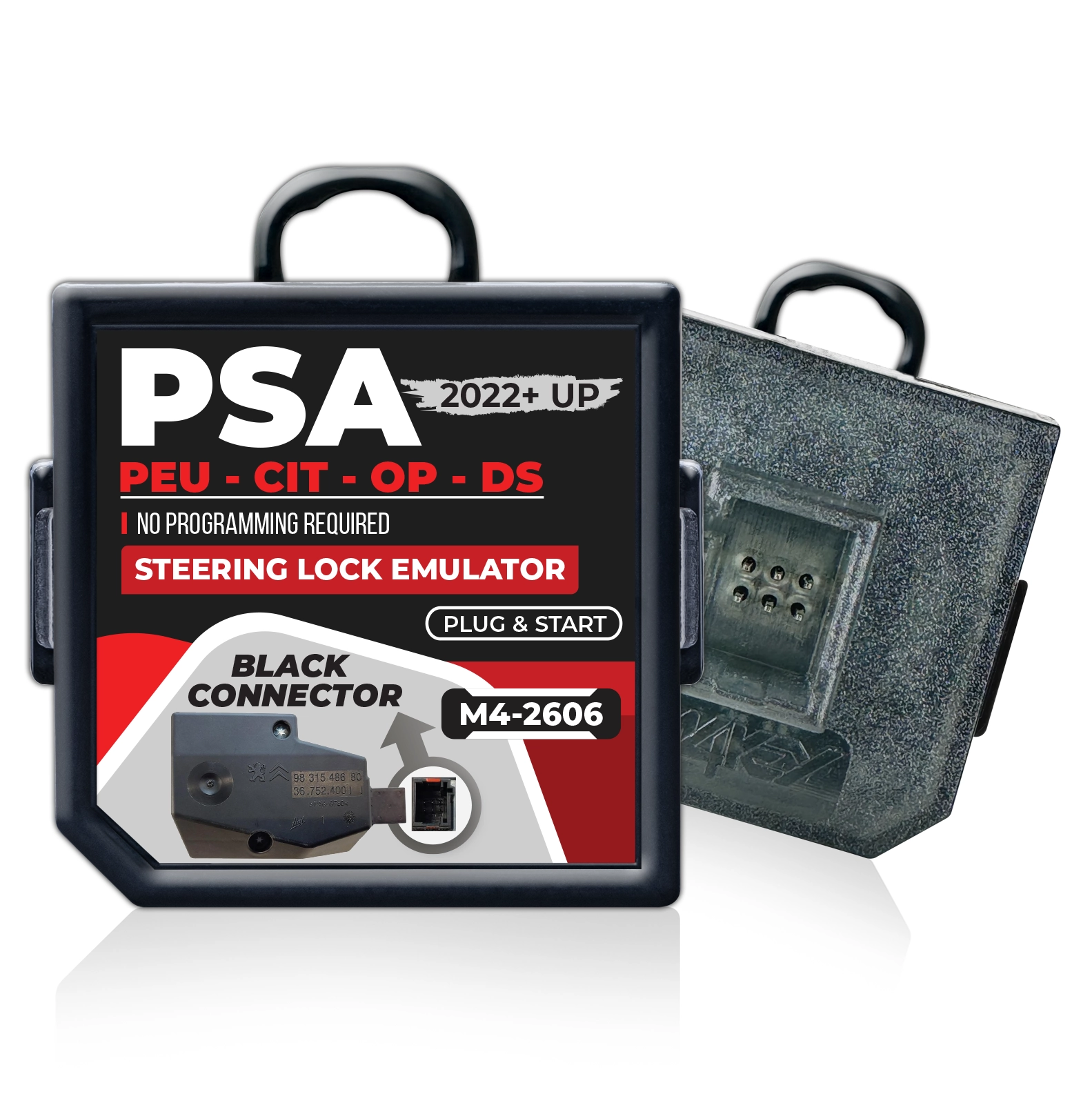 PSA Peugeot Citroen Opel 2022+ Steering Lock Emulator (Black Socket) PSA Peugeot Citroen Opel 2022+ Steering Lock Emulator (Black Socket)