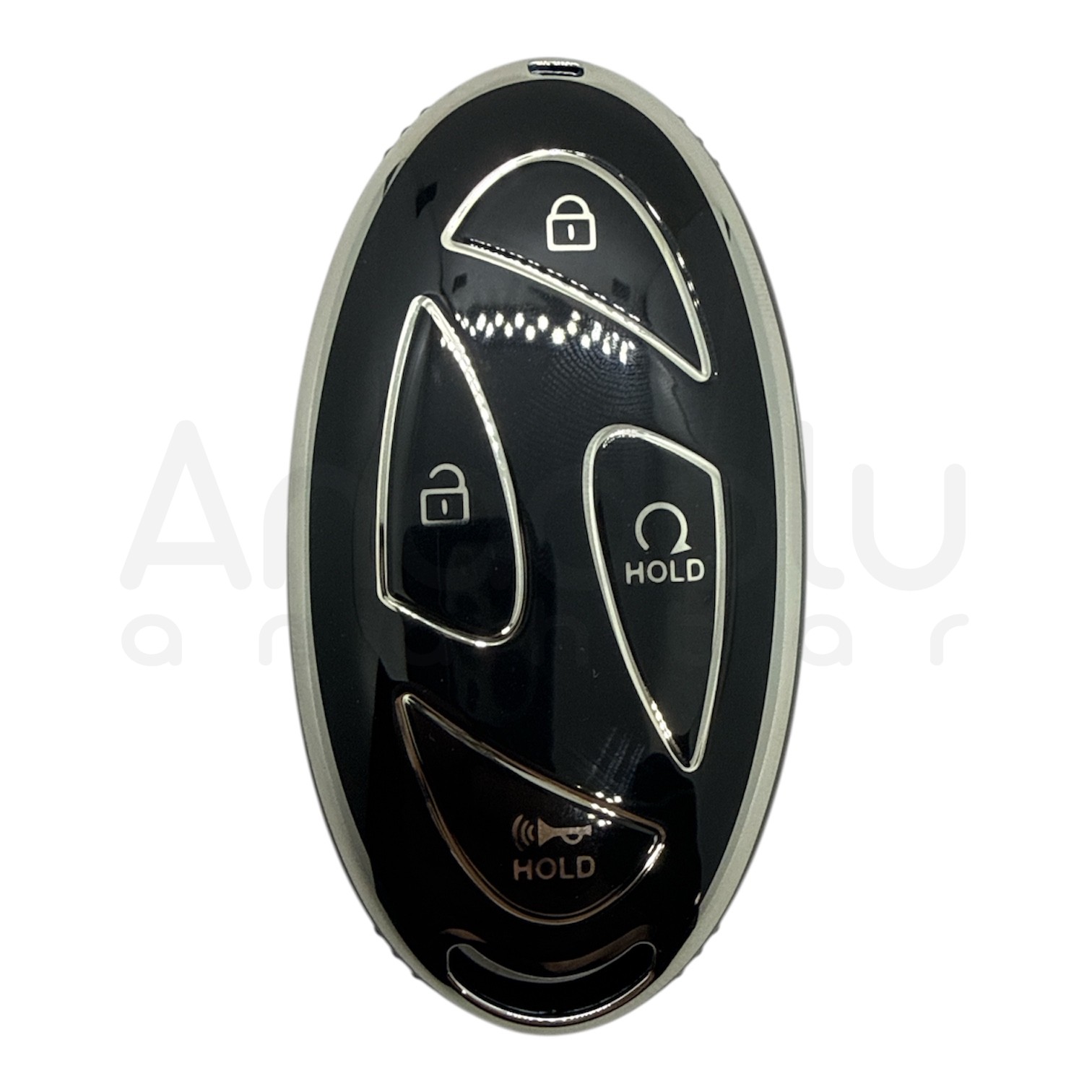 Hyundai New Nano Silicone Case 4+1 Button Black-Silver Hyundai New Nano Silicone Case 4+1 Button Black-Silver