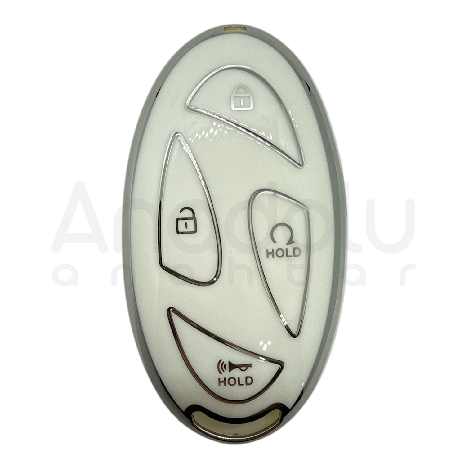 Hyundai New Nano Silicone Case 4+1 Button White-Silver Hyundai New Nano Silicone Case 4+1 Button White-Silver