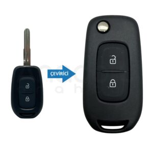 Renault Flip Conversion Remote Shell 2 Button