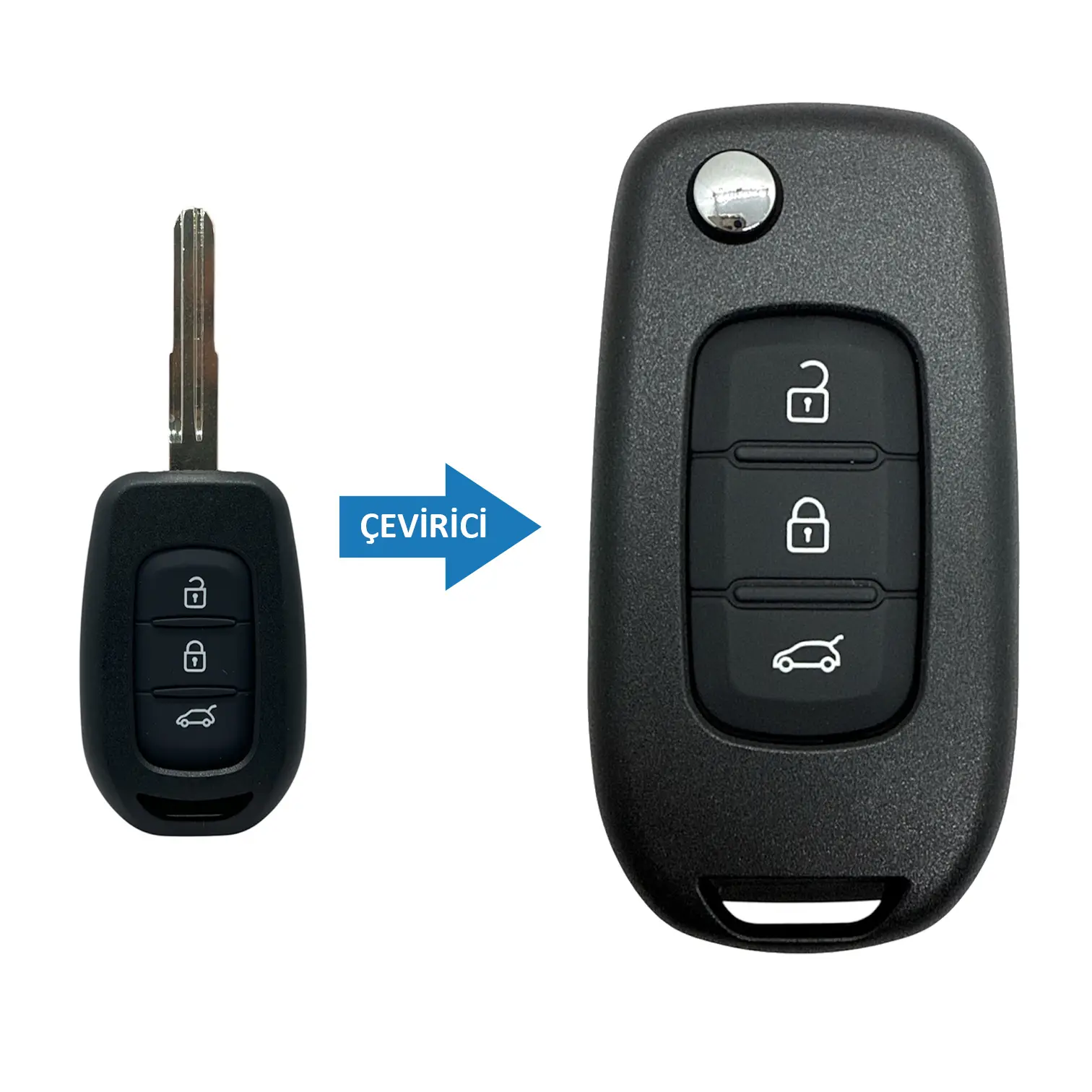 Renault Flip Conversion Remote Shell 3 Button Renault Flip Conversion Remote Shell 3 Button