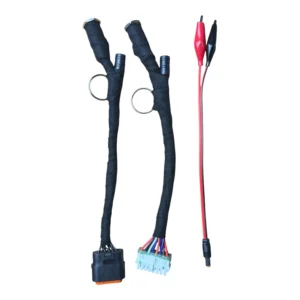 Motorcycle Remote Programming Cable Set with White and Black Connectors