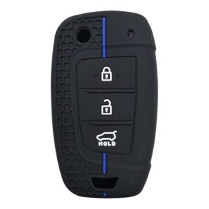 2123-PM | Hyundai Flip Honeycomb Cover Key 3 Button Blue
