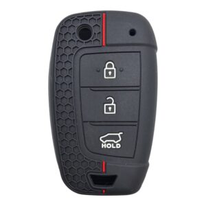 2123-PK | Hyundai Flip Honeycomb Cover Key 3 Button Red