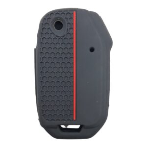 2214-PK | Kia Flip Honeycomb Cover Key 3 Button Red