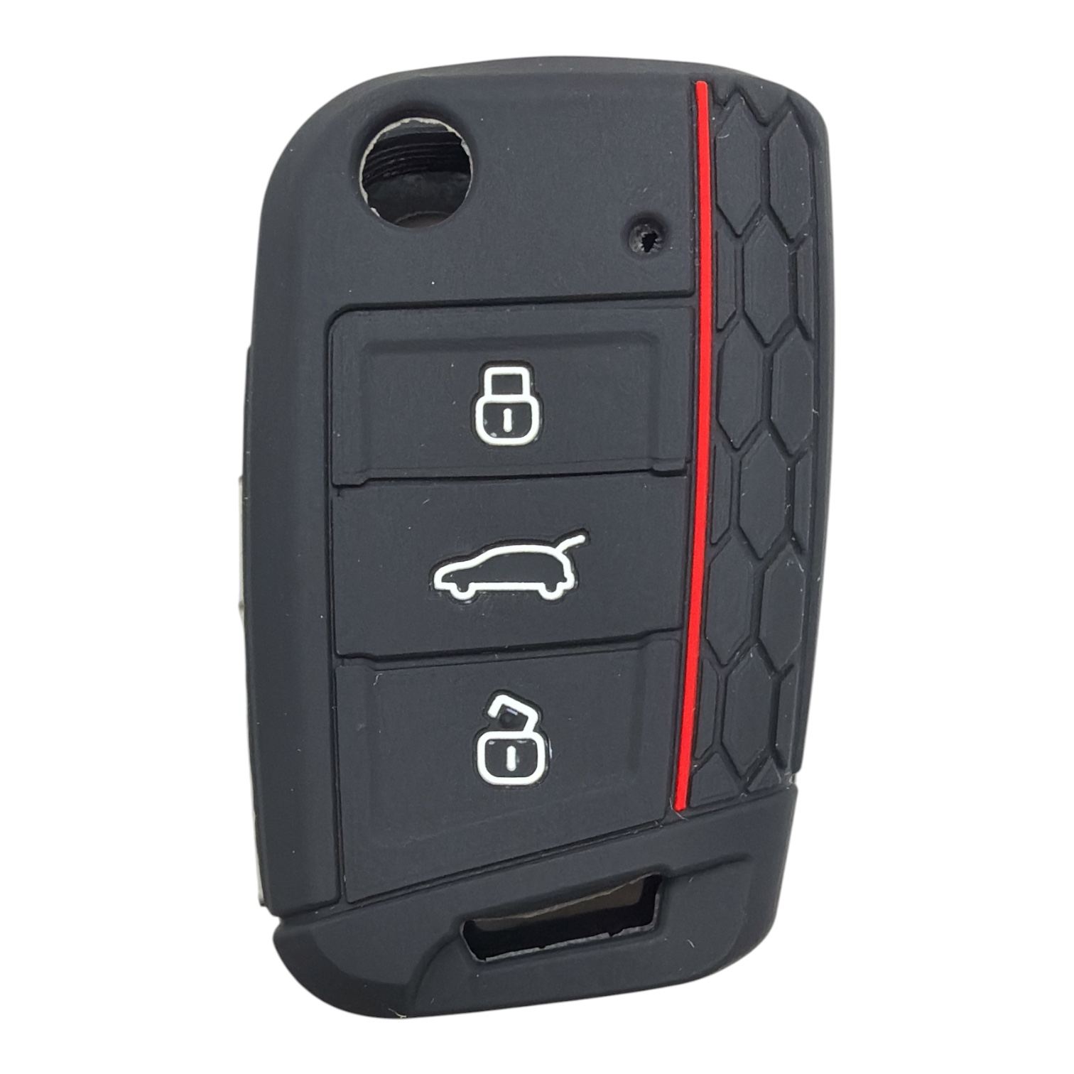 2810-PK-1 | Volkswagen MQB Honeycomb Cover Key 3 Button Red 2810-PK-1 | Volkswagen MQB Honeycomb Cover Key 3 Button Red